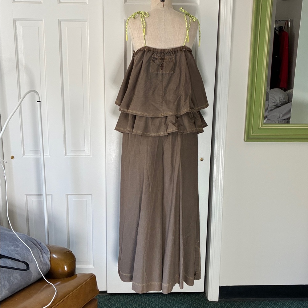 FP MVMNT Brown Wide Leg Jumpsuit - Picture 2 of 8